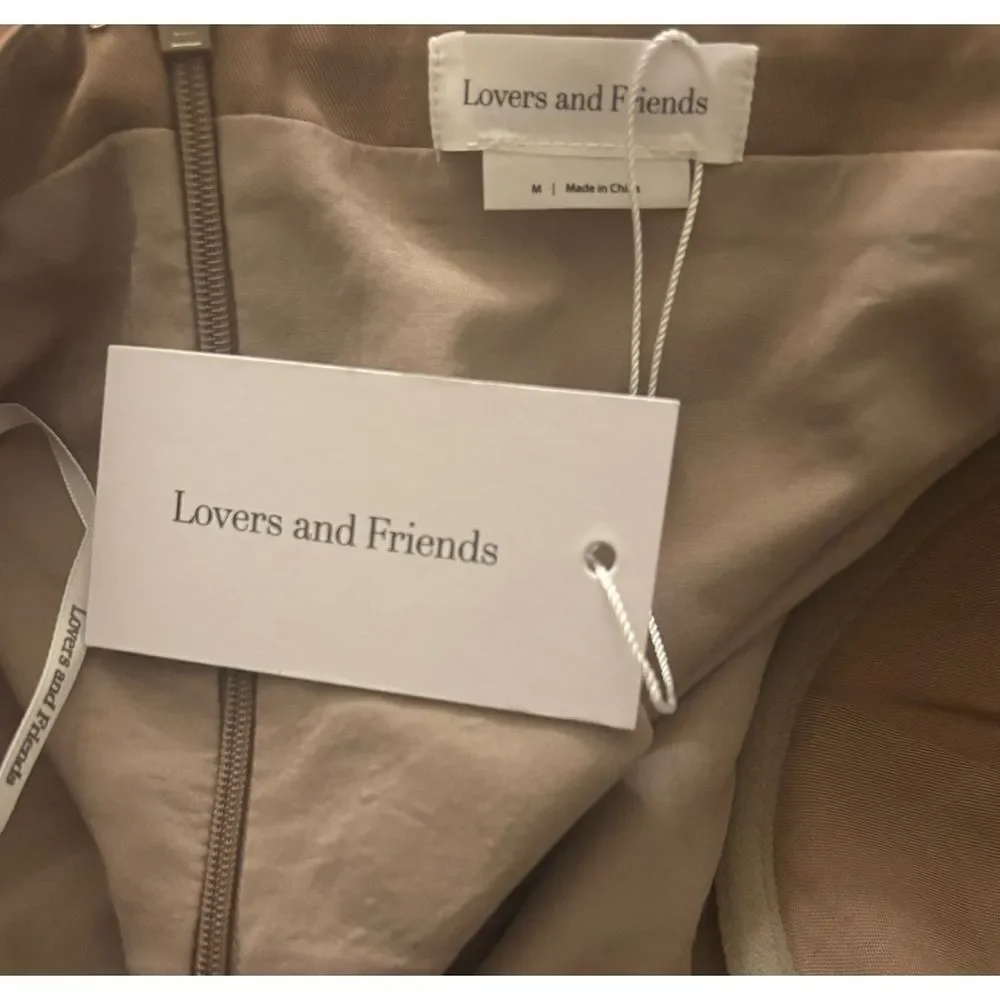 LOVERS + FRIENDS x REVOLVE Steph Tan Bustier Strapless Belted Jumpsuit Size M